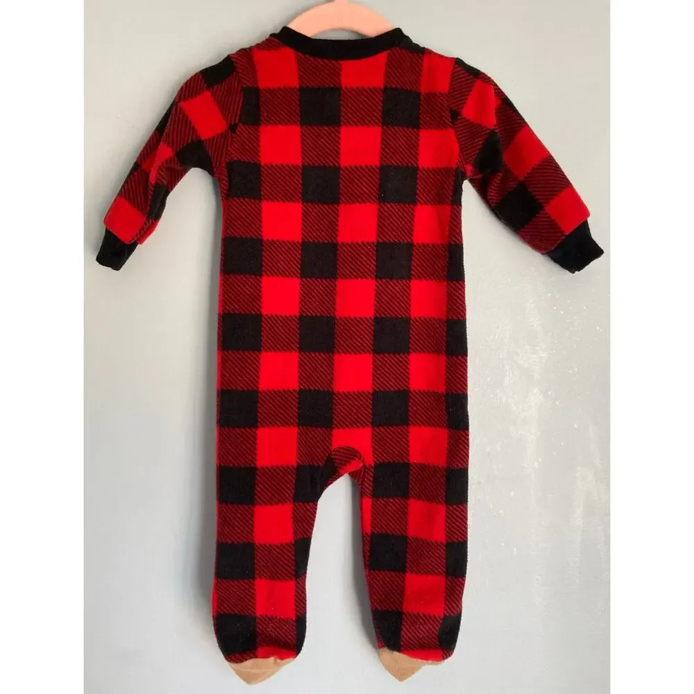 Christmas Pajamas 6 Months Reindeer and Plaid